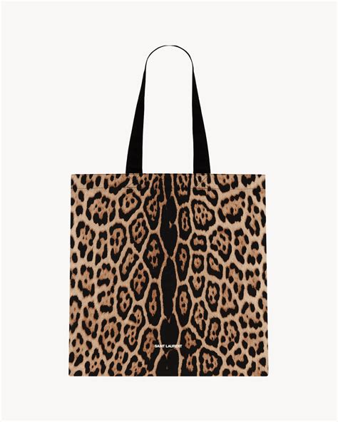 ysl tiger print bag|LEOPARD TOTEBAG .